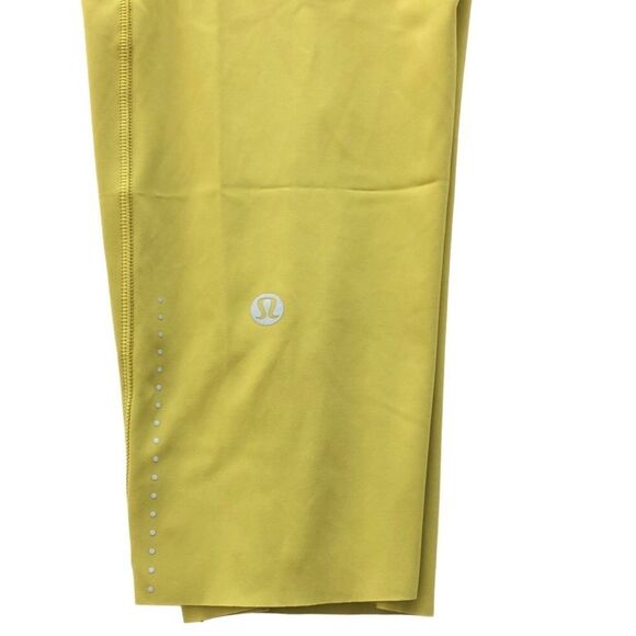 .Lululemon Fast and Free Crop II 19" Nulux Golden Lime - Picture 10 of 14
